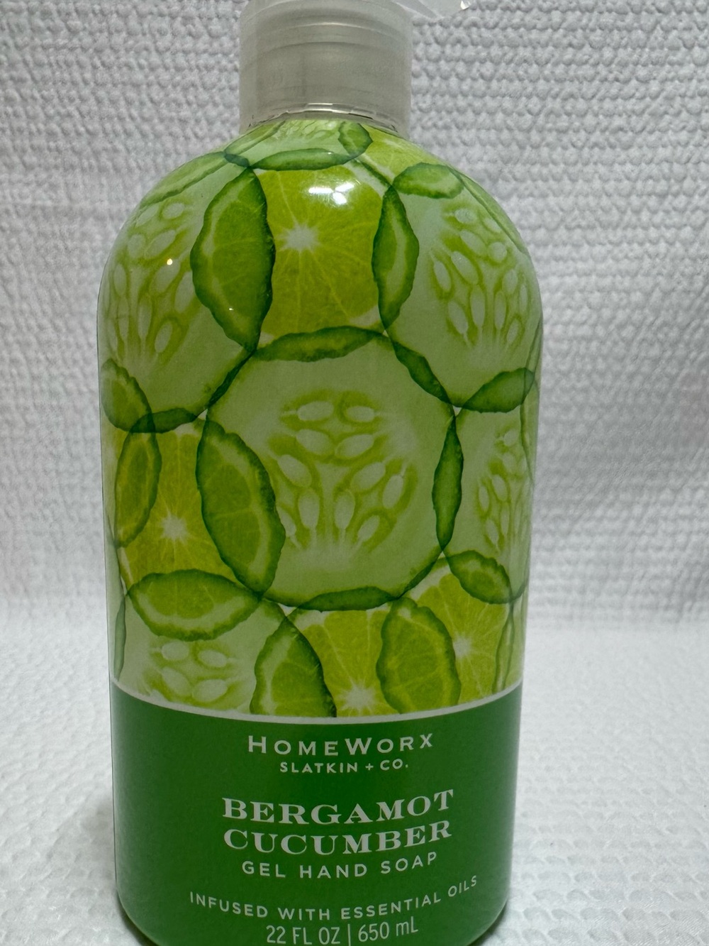 HomeWorx Bergamot Cucumber Gel Hand Soap — Green